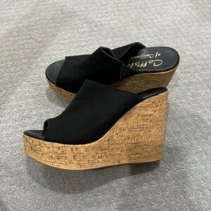 EUC Suede Platform Wedge